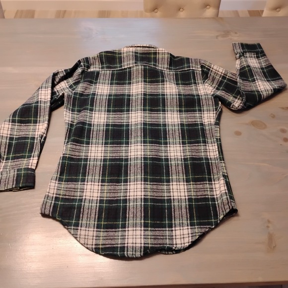 Vintage Lucien Piccard Men's Size M Wool Plaid Button Front Shirt - Picture 8 of 12